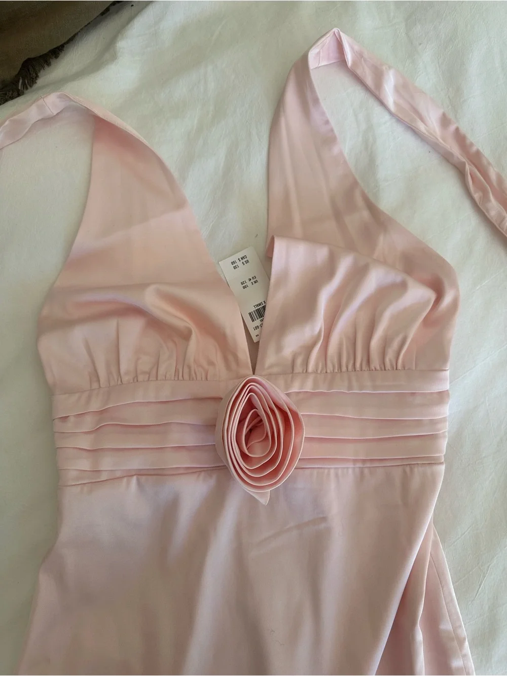 Abercrombie & Fitch Pale Pink Halter Maxi Dress